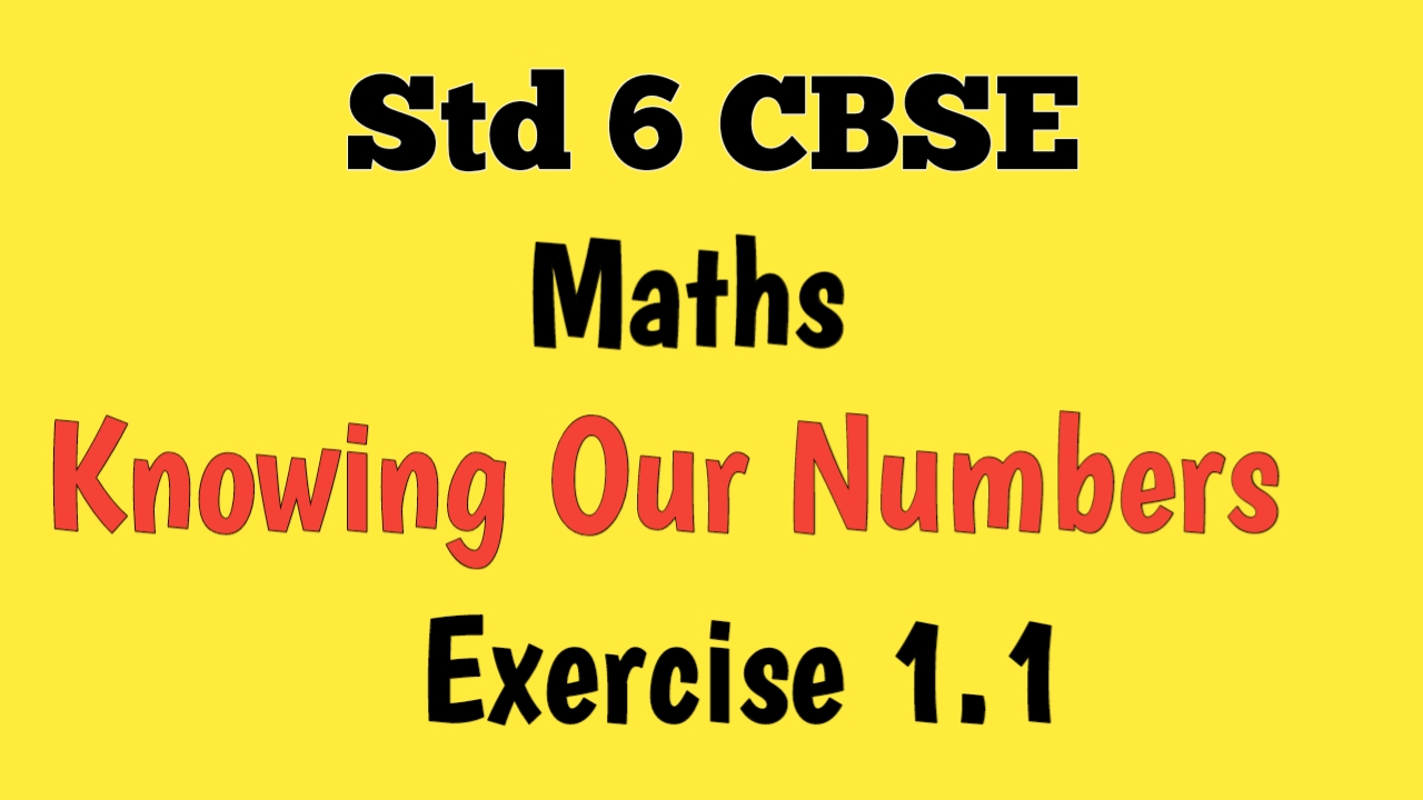 NCERT Solutions Std 6 Maths Chapter 1 Knowing Our Numbers Exercise 1.1 ...